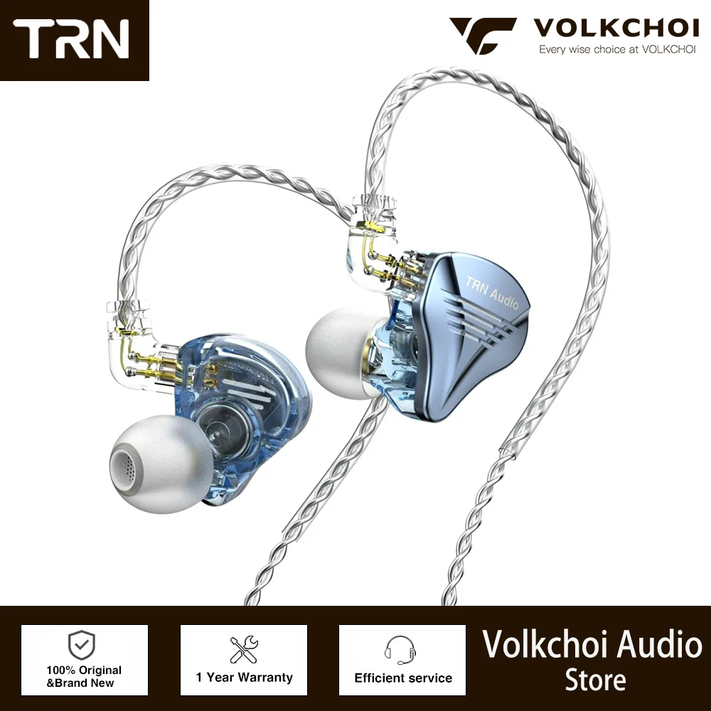 

TRN TA2 HIFI Earphone Triple Hybrid Driver(1DD+2 Knowles BA) Audio IEM Metal Shell with Detachable Cable In Ear Headphone