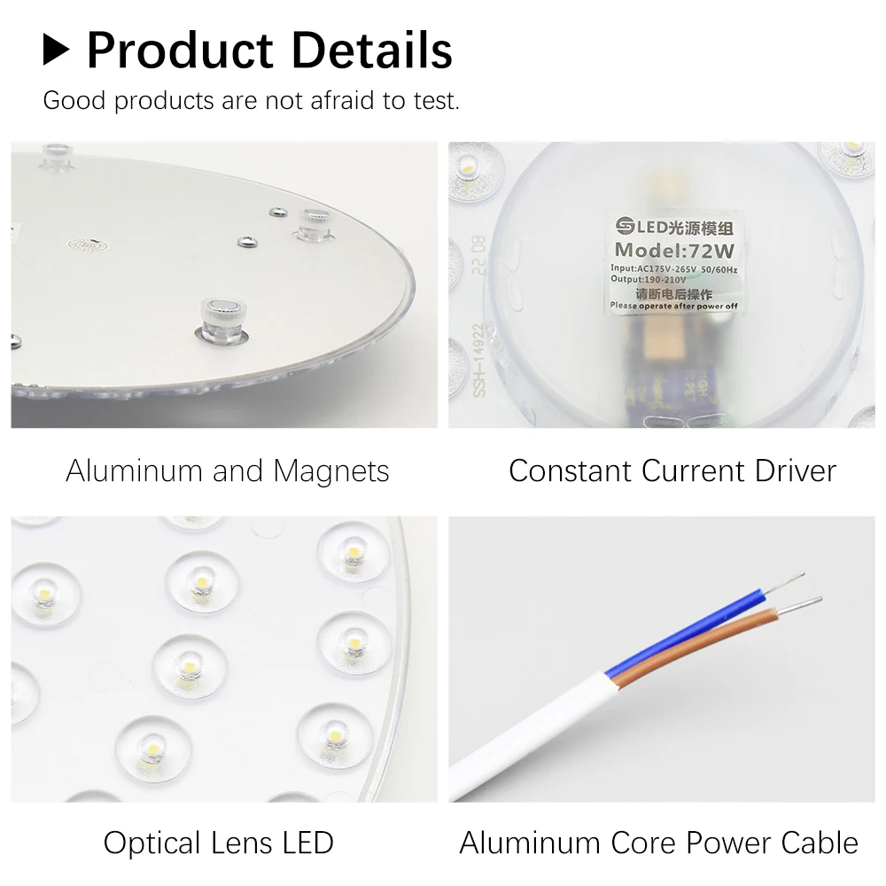 Ceiling Light Replacement Led Module 220V Led Panel Dimmable 72W Round Led Light Board Energy Saving Module For Ceiling Lamps 5