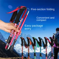 Trekking Stick 5-Section Ultralight Telescopic Trekking Pole - Portable, Foldable Walking Stick for Outdoor Camping & Hiking 2