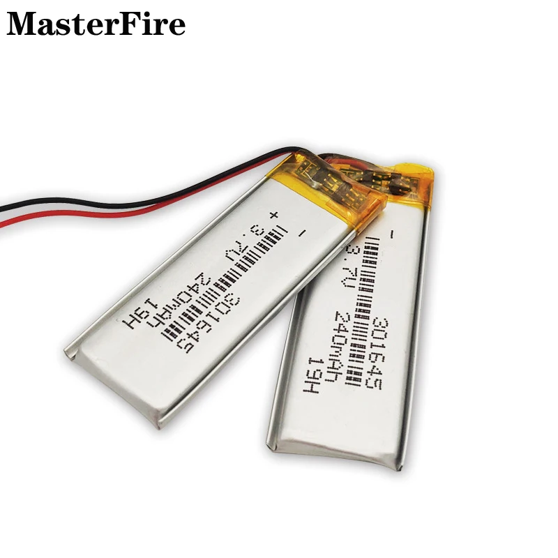 

Wholesale 301645 3.7V 240mah Rechargeable Lithium Polymer Battery for Bluetooth Headset Game Player Digital Camera LED Lamp Cell