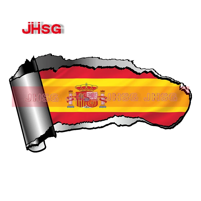 

JHSG Car Stickers Funny Spanish Flag Car Motorcycle Helmet Refrigerator Notebook Decorative Stickers Can Be Customized