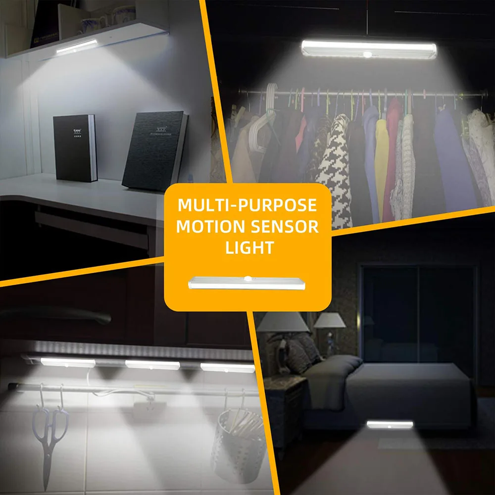 LED Light 9cm/19cm PIR Motion Sensor Closet Cabinet Corridor NIGHT Lights Wireless Night Lamp Kitchen Stair Lighting Luminaria 5