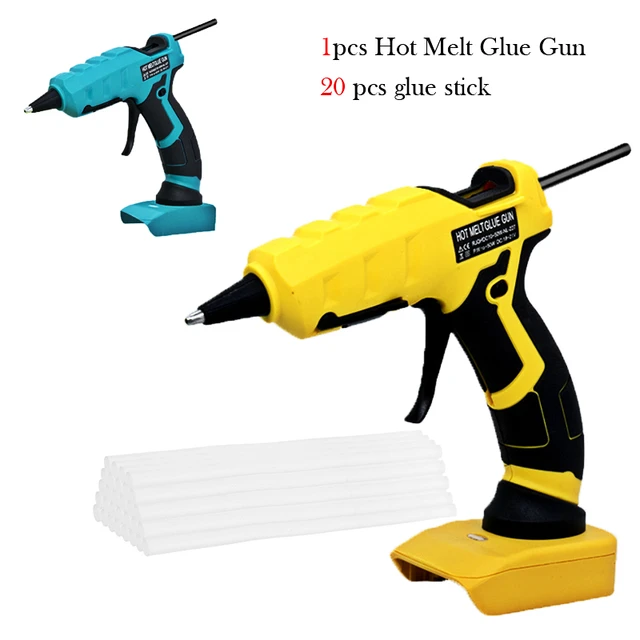 100W Hot Melt Glue Gun for Ryobi 18V with Temperature Display 10pcs 11mm Glue  Sticks Cordless Electric Power Tool - AliExpress