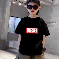 Ensemble t-shirt et short pour garçons et filles de 3 à 12 ans, t-shirts à manches courtes pour enfants, vêtements décontractés roses et noirs, vêtements d'été amples pour enfants 3