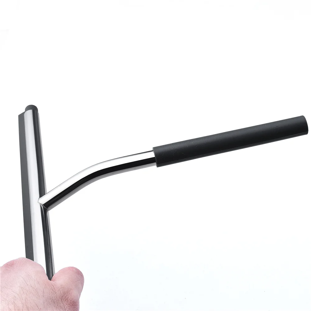 10'' INCH Silicone Shower Squeegee Scrape Black Gray Color With Hook Cleaner Bathroom Kitchen Glass Car Cleaning Tools 3