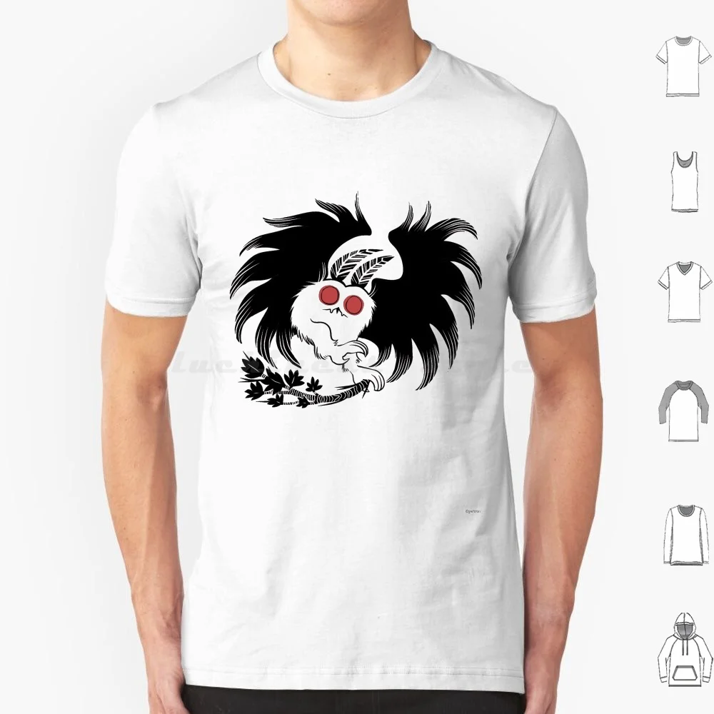Mothman Landing On A Branch T Shirt Cotton Uomo Donna Stampa Fai Da Te Mothman Moth Man Cryptid Cryptozoology Monster Folklore