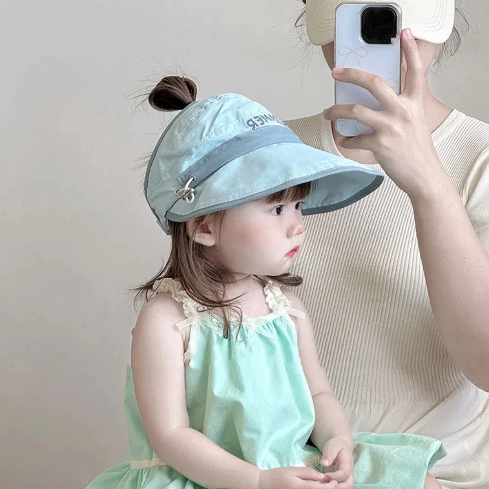 Cute Big Brim Baby Sun Hat Quick-dry Breathable Kids Empty Top Cap Korean Style Anti UV Children Sunshade Hat Summer