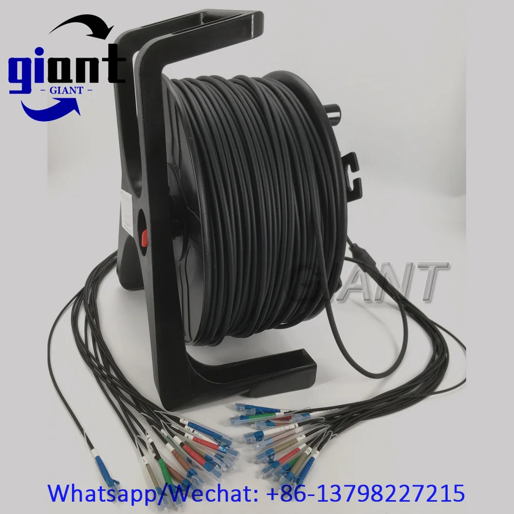 12코어 150M 아머드 파이버 패치 코드, 12C G657A1 SM 150M TPU/LSZH 6.0mm PCD310 방수 싱글모드 실외 FTTH 케이블