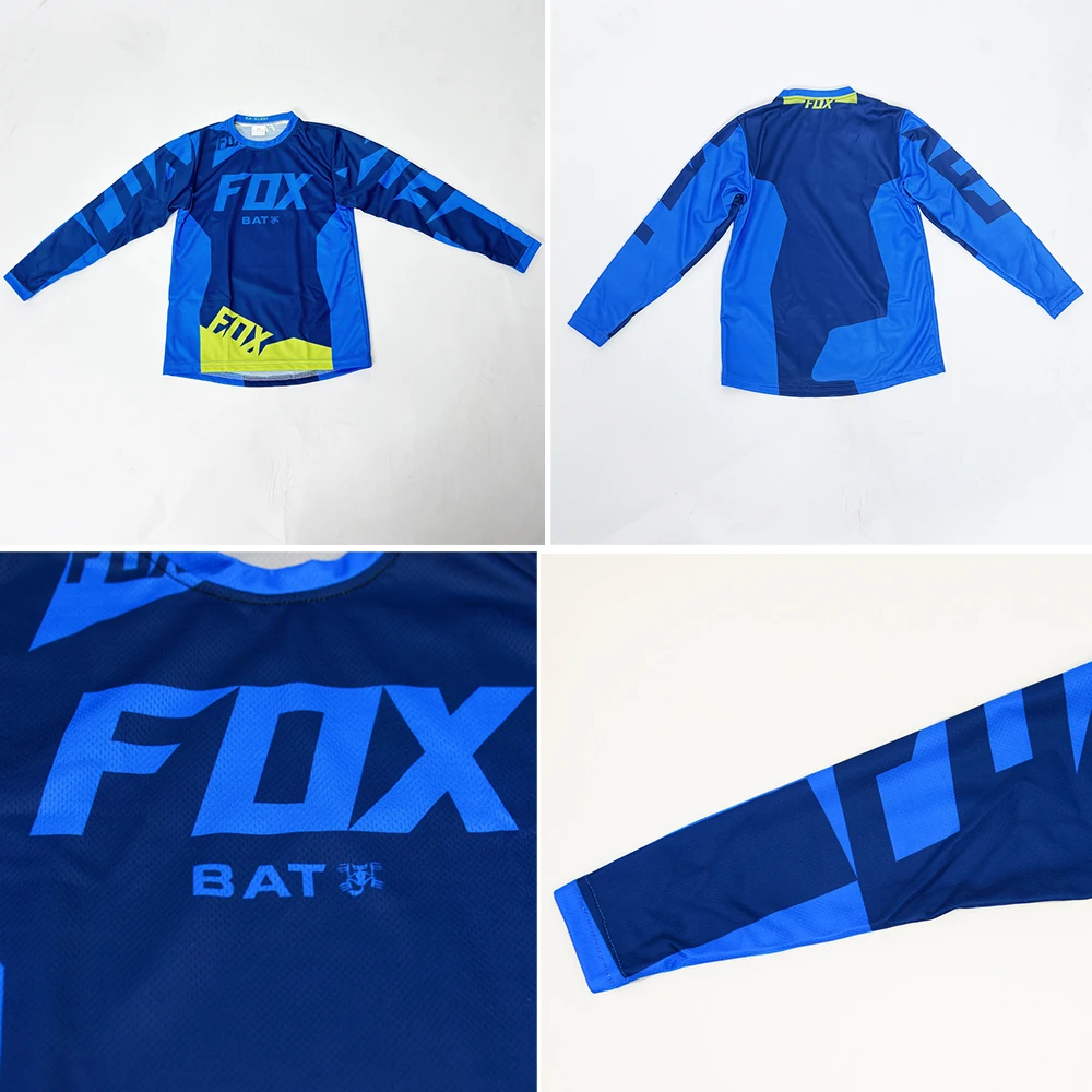 Cycling Jersey Kids Motocross Downhill Cycling MTB BAT Fox Mountain Bike Shirt Motorcycle Kids T-Shirt Cycling Clothing