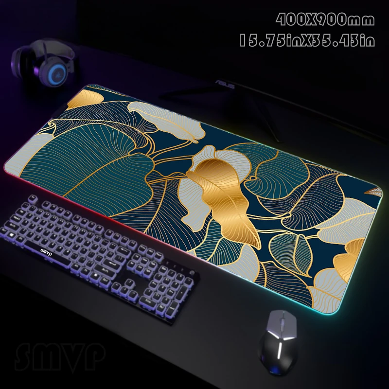 

Design Atr RGB Mouse Pad Gaming Mousepads LED Mouse Mat Keyboard Mat Anti-slip Best Choice Mousepad XXL Luminous Desk Rug