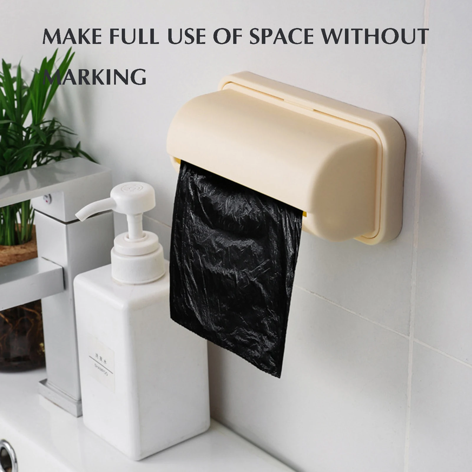 

Настенный диспенсер для мусорных пакетов, одноразовый Держатель для мешков в ванной, спальне, кухне