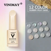 VINIMAY Rubber Milky Base Gel Nail Polish Fluorescence Nail UV Glitter Gel Varnish Soak Off Gelpolish Gel Nail Art Lacque Primer 1