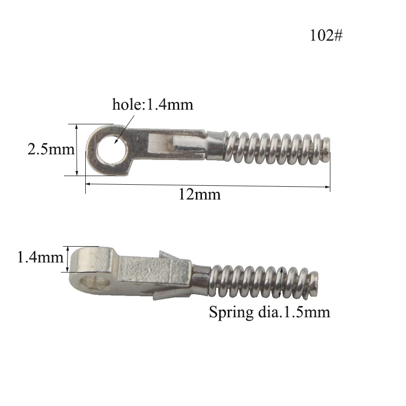 100pcs 1.4mm Thick Spring Insert for Repairing Broken Eyeglass Flex Temples Broken Spring Replacement Part 102# 2