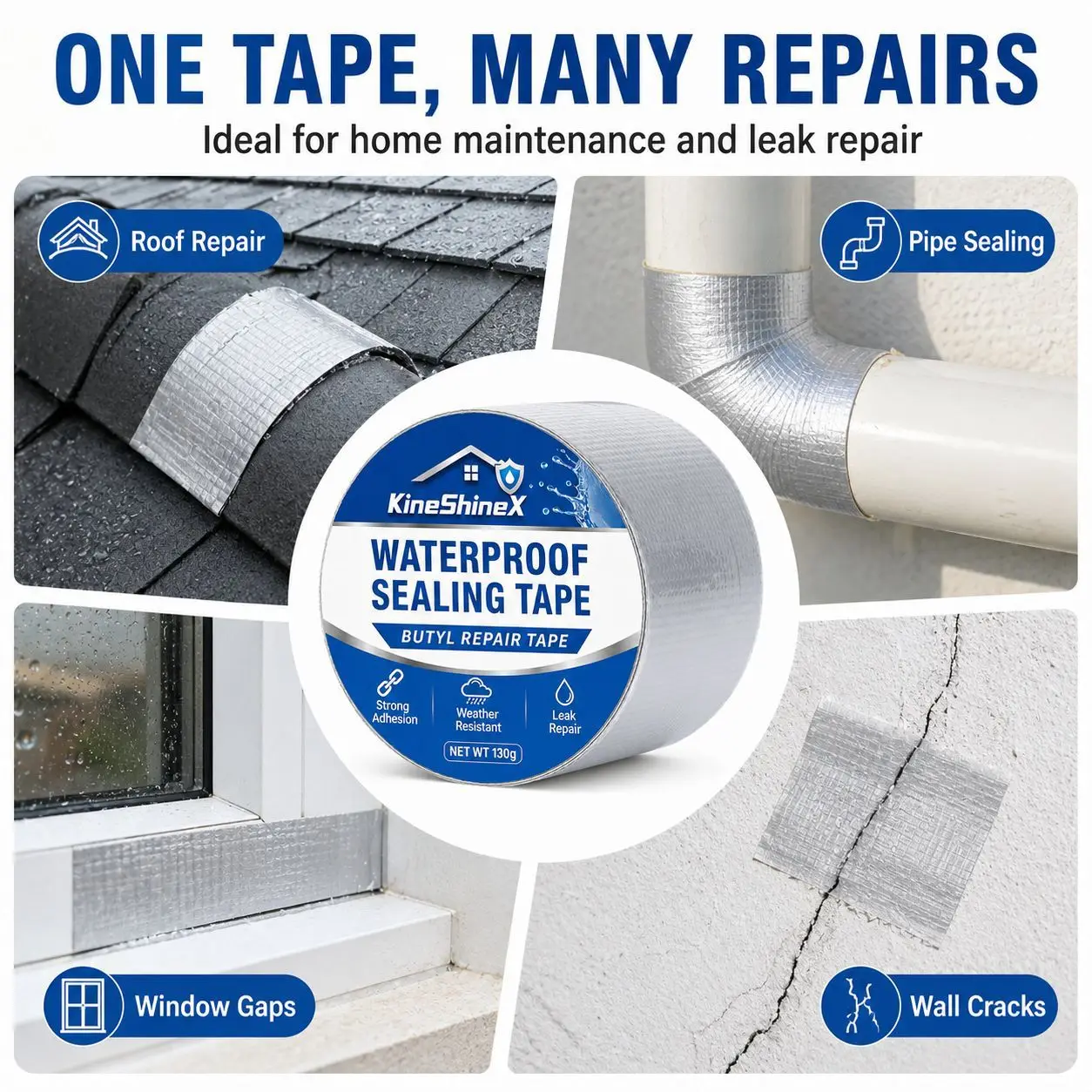 Durable Waterproof Butyl Sealing Tape for Leak Repairs and Outdoor Use