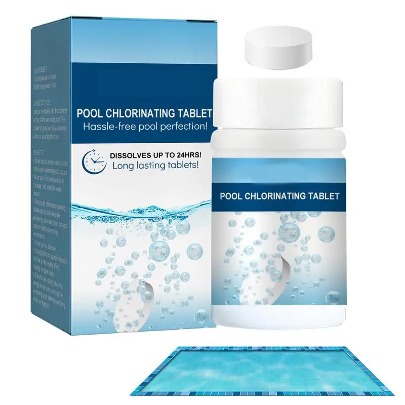 100Pcs/Box Chlorine Bromines Tablets Pool Cleaning Tablets Cleaner Disinfectioning Pills Spa Hot Tub Household Cleaning Products pool cleaning tablets