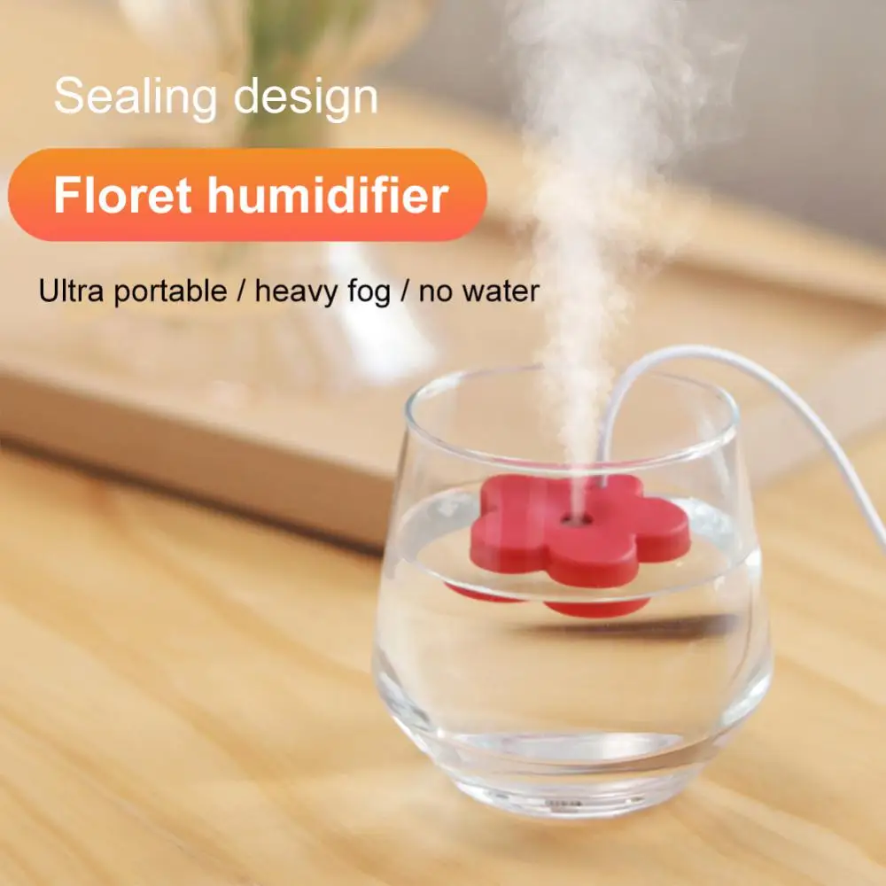 Water Mist Diffuser Air Humidifier Car Air Fresher Mini Flower Humidifier Portable Usb Perfume Atomizer Mist Maker Nano