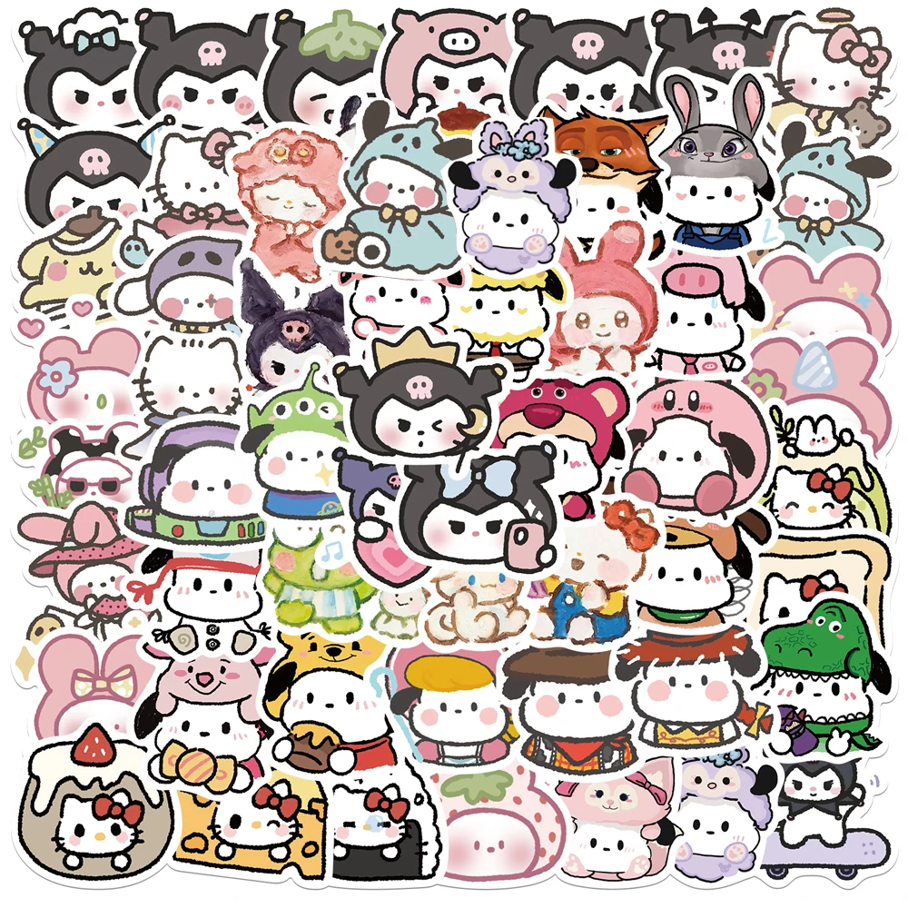 10/30/63pcs Kawaii Hello Kitty Posters Stickers Sanrio Aesthetics Decal  Diary Scrapbooking Laptop Suitcase Sticker for Kid Girls - AliExpress