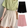 Women's Summer Maternity Shorts Pants Thin Five-point Pants Fashion Ice Silk Wide-leg Pants Loose Casual Pants 3