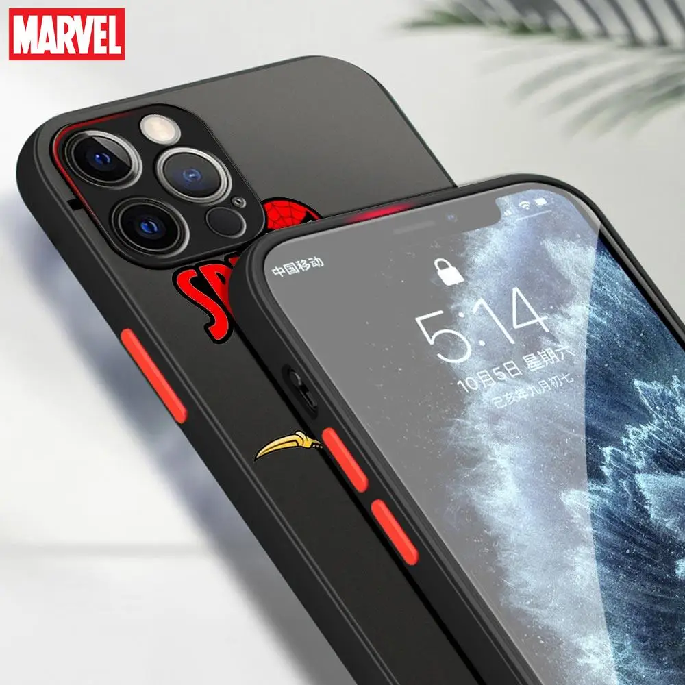 Marvel Spider Man Cartoon Case for iPhone 15 12 14 16 Plus 11 16