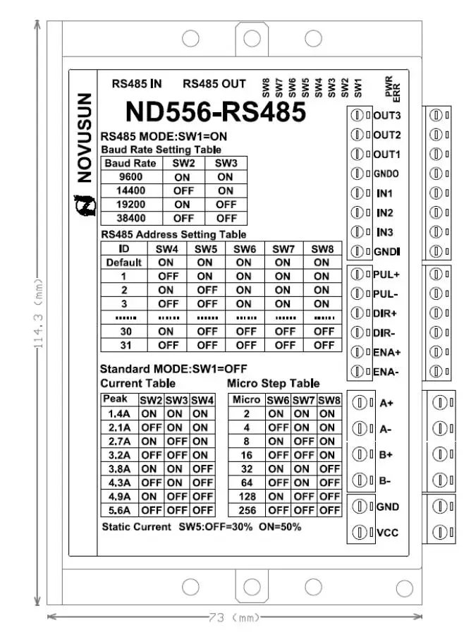 do motor deslizante do cnc 12v 48