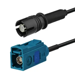 Superbat Car Digital Radio Aerial Converter DAB DAB+ FM AM RAST II to Fakra Z Cable Adapter for Alpine European Car Radio Stereo