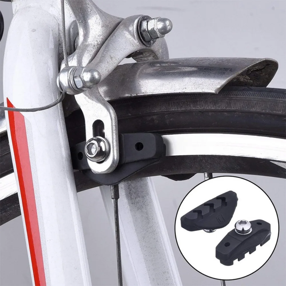 Bicycle C Brake V Brake Pads MTB Road Bike Rubber Triple Contour Blocks Black Bicycle Parts Cycling Accesseries