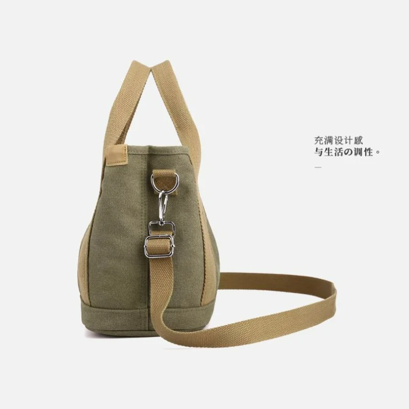 2023 New Women Canvas Bag Multi-pocket Crossbody Bag for Women Mothers Small Leisure Carry-on Bag One Shoulder