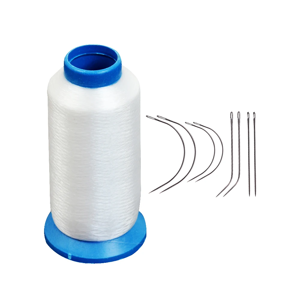 Nylon Sewing Thread with Needles Invisible Thread Fishing Line for Wigs Making DIY Sewing (0.12mm /0.15mm)
