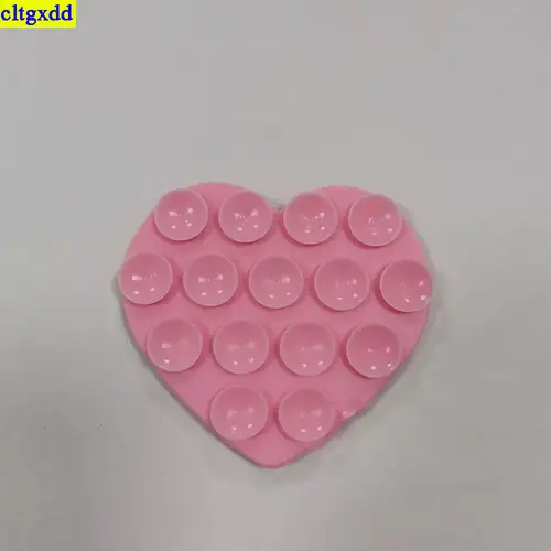 cltgxdd 1piece heart-shaped double-sided suction cup silicone phone holder with 15 suction cups, powerful selfie function - Image 13