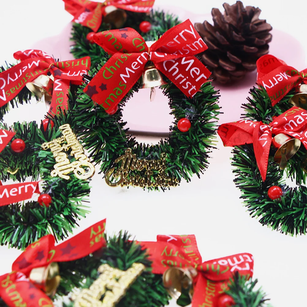 

Mini Christmas Wreaths Decorations DIY Arts Crafts Mini Wreaths Party Supply Christmas Decorations