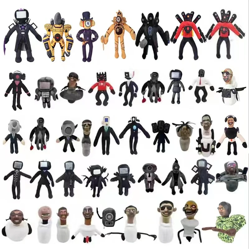 

New Skibidi Toilet Plush Toys Cartoon Funny Stuffed Doll Web Animation Peluche Pillow Car Accessories Kids Birthday Gifts