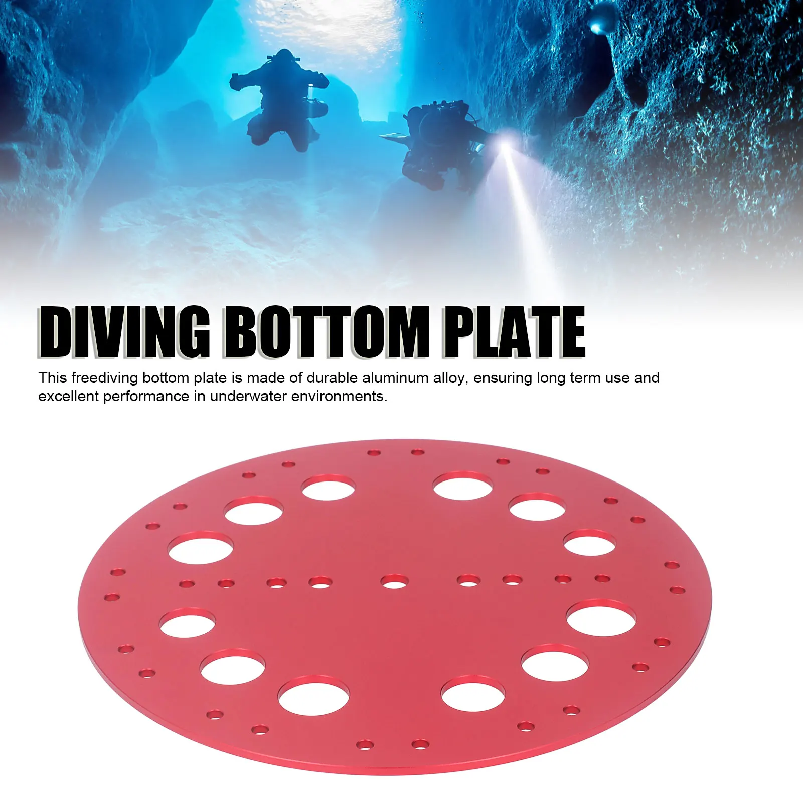프리다이빙 바텀 플레이트 강화된 안정성 간편한 설치 다이빙 플레이트 액세서리..
