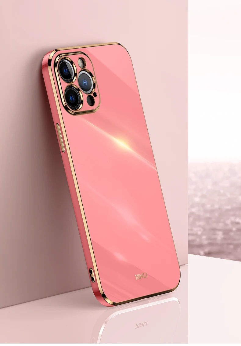 Custodia per telefono Bling Soft Square Placcata Di Lusso 3D Laser per iPhone 7 8 Plus SE 2020 6 6s Plus X XS XR 11 PRO MAX 12 13 MINI_voghion.com