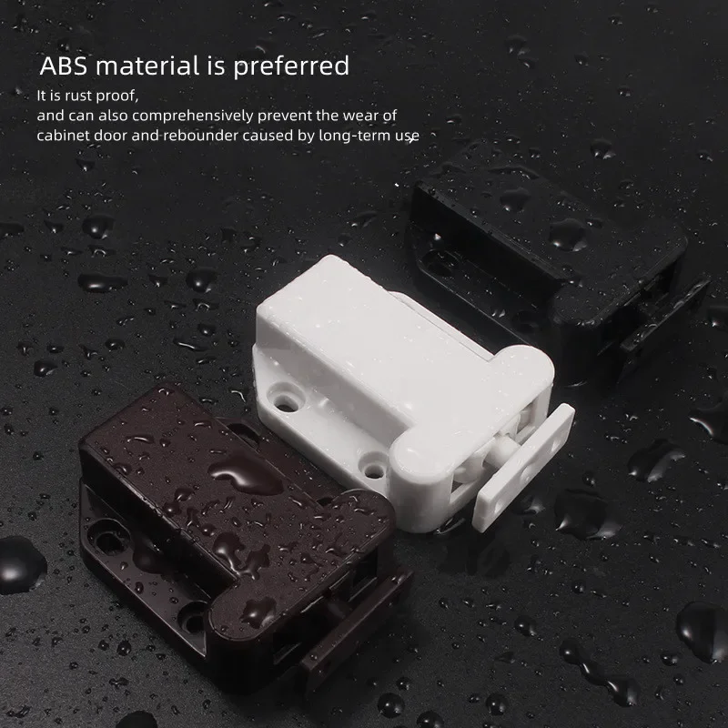 One Button To Open The Invisible Door Lock, Kitchen Cabinet Touch Lock Release Drawer Cabinet Door Touch Rebound Suction