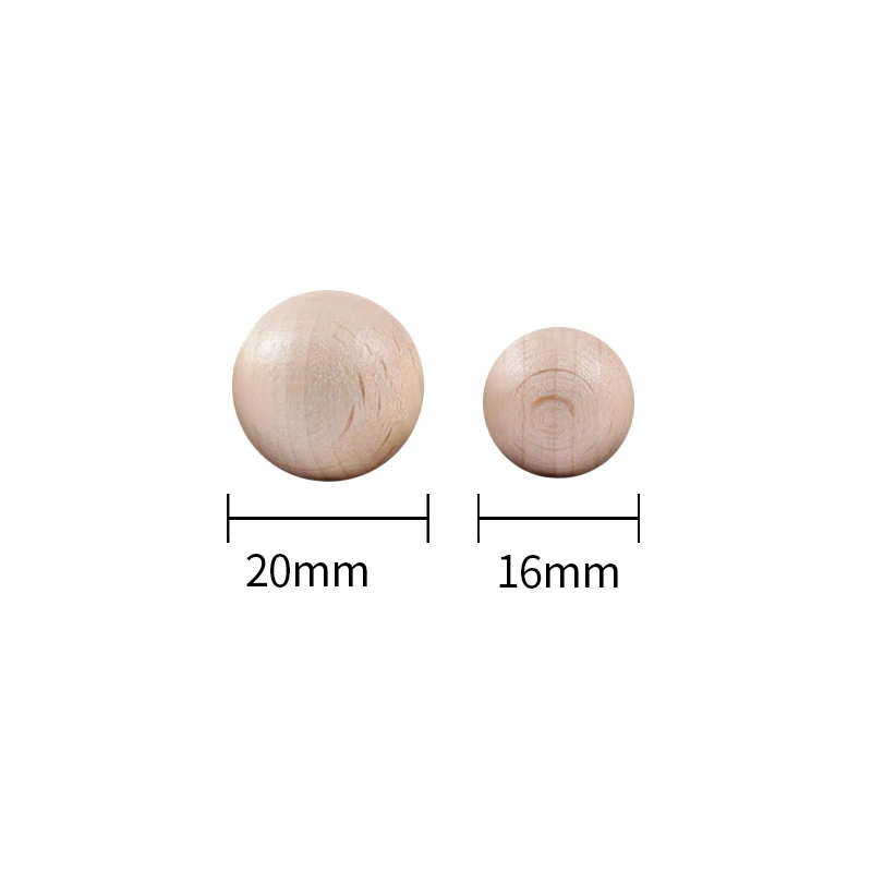 8-30mm 30/50Pcs Food Grade Beech Wood Beads Baby Wooden Beads Teether Nursing Bracelets Rodent Pacifier Clip Chain BPA Free teething toys baby teething toys