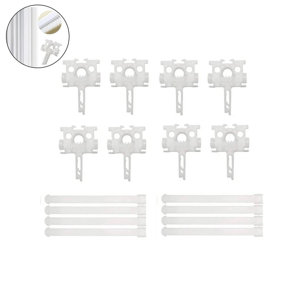 8pcs Lightweight White Vertical Shutter Repair Bracket Set for Shutter Parts Replacement запчасти zdracing zd racing parts vertical drive shafts