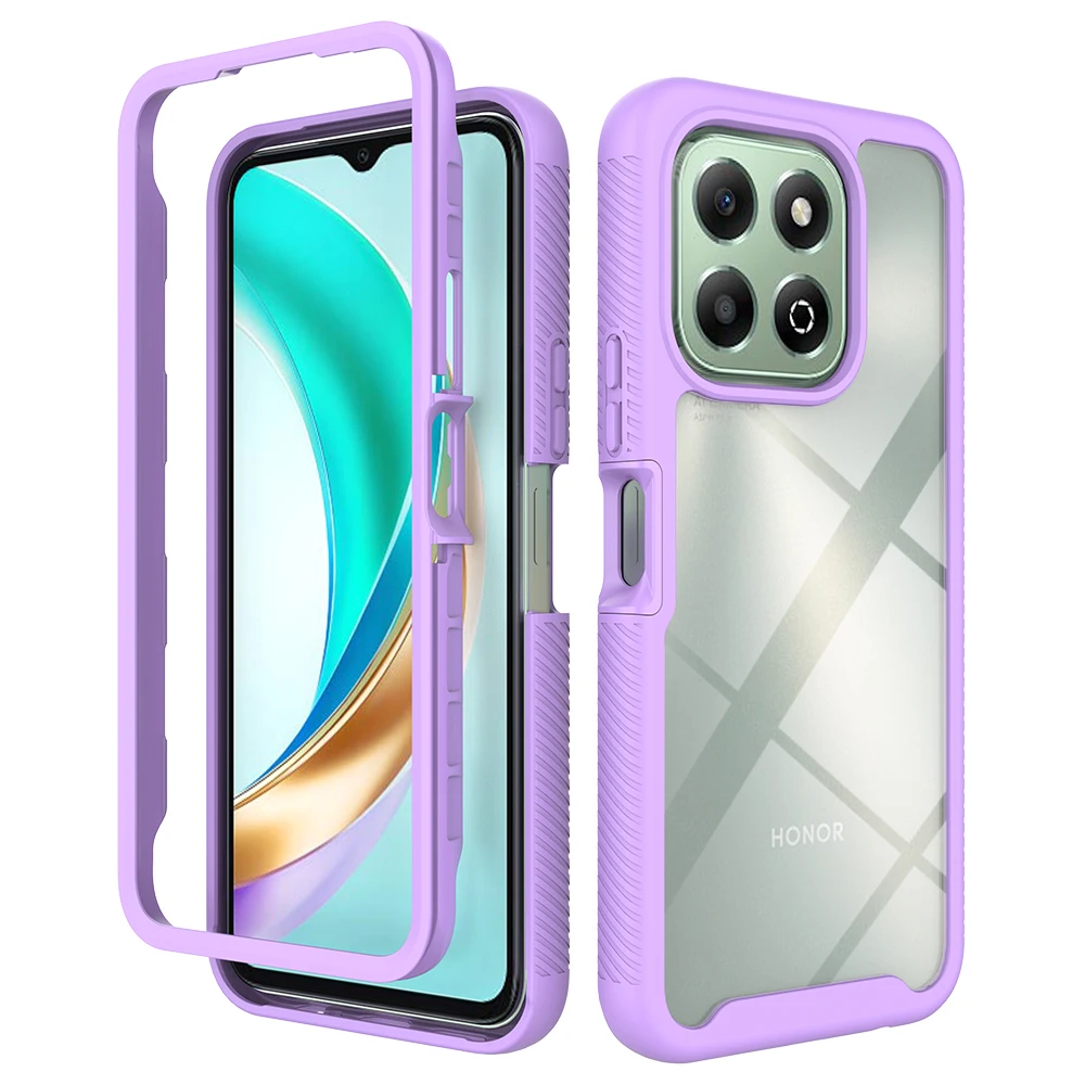 Luxury 3-in-1 Clear Hybrid Armor Shockproof Case with Heavy Duty Protection