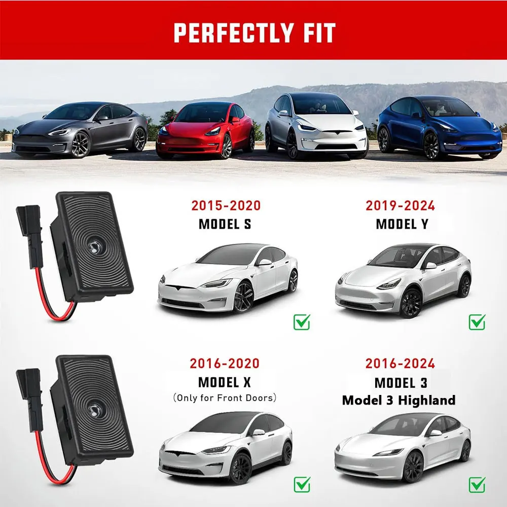 テスラ モデルY ジュニパー ドアライト HDプロジェクター パドルライト