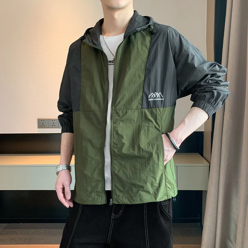 High Quality Men's Sun Proof Oversized Outdoor Casual Running Unisex Windbreaker Jacket Lightweight Jackets