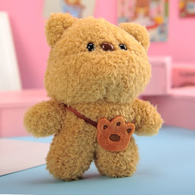 

Kawaii 12 см мягкий медведь брелок плюшевая подвеска милая кукла DIY детские мягкие игрушки животные сумка автомобильный брелок Аксессуары для девочек подарок