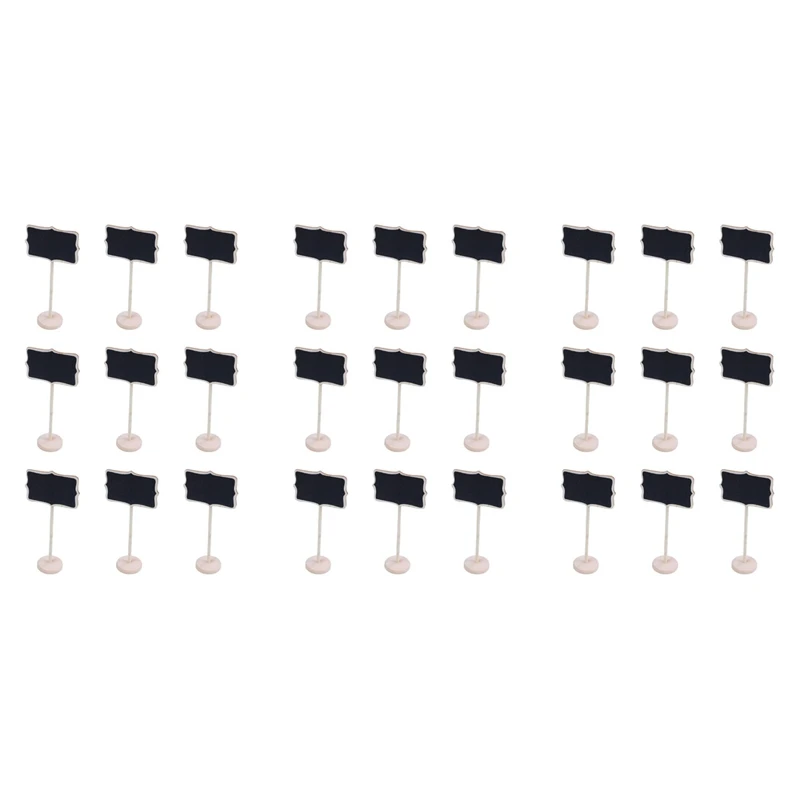 

Top Deals MINI Small Blackboard Chalkboard Wooden Message Board Holder With Stand For Party Wedding Table Number,Set Of 27