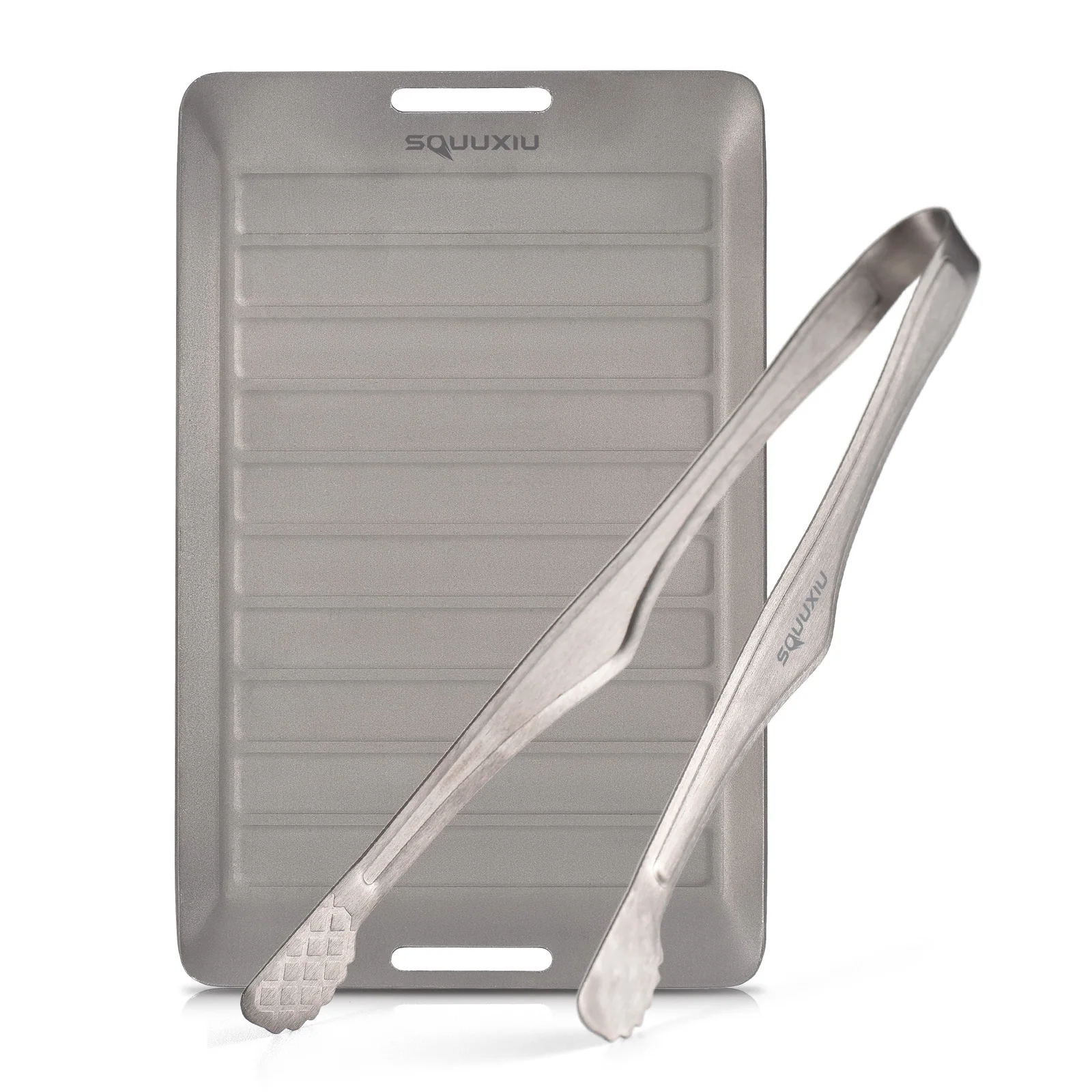 Camping Grill Pan & Tongs Set 1
