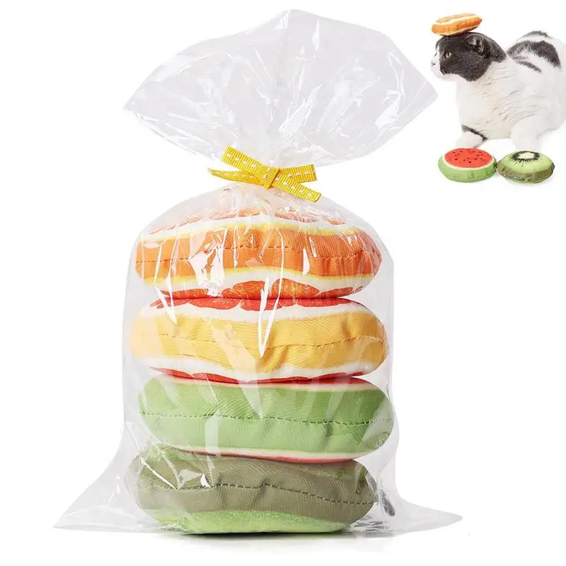 

4pcs Creative Cat Toy Bite Resistant Catnip Cat Vocal Toy Pet Chew Toys Pet Interaction Supplies Catnip Cat Favors
