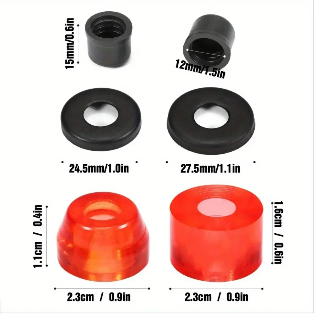 Skateboards shock suit kit 90a hard longboard pivot tube speed ring washers cylindrical bushings conical-bushings skateboard accessories