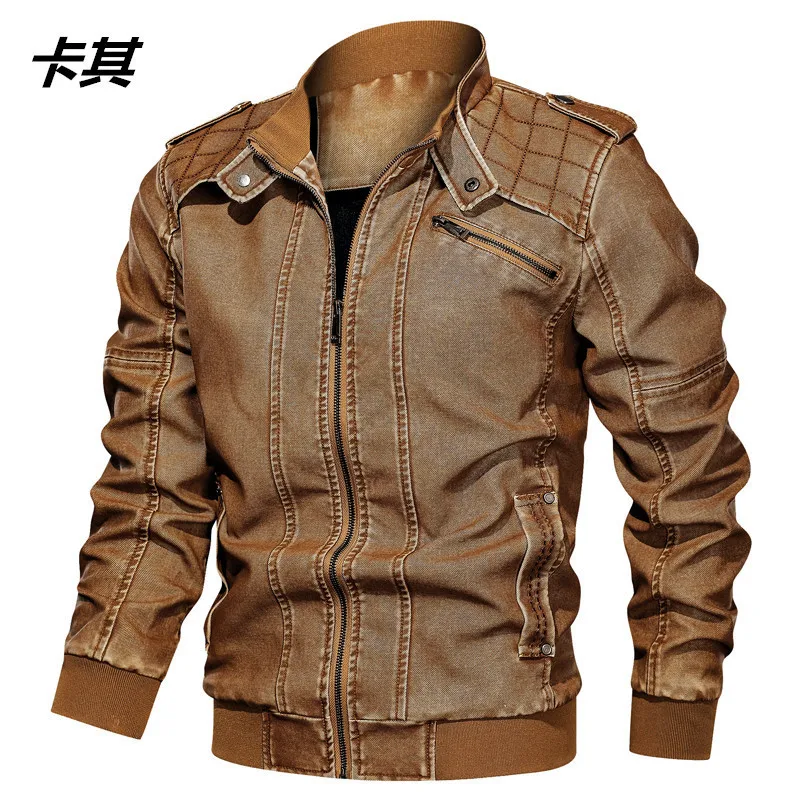 Mens PU Leather Jacket Men Fashion Motorcycle Jackets Mens Causal Oversized Cotton Casual Black Blue Jacket Man Outerwear Coat leather jackets men winter jacket