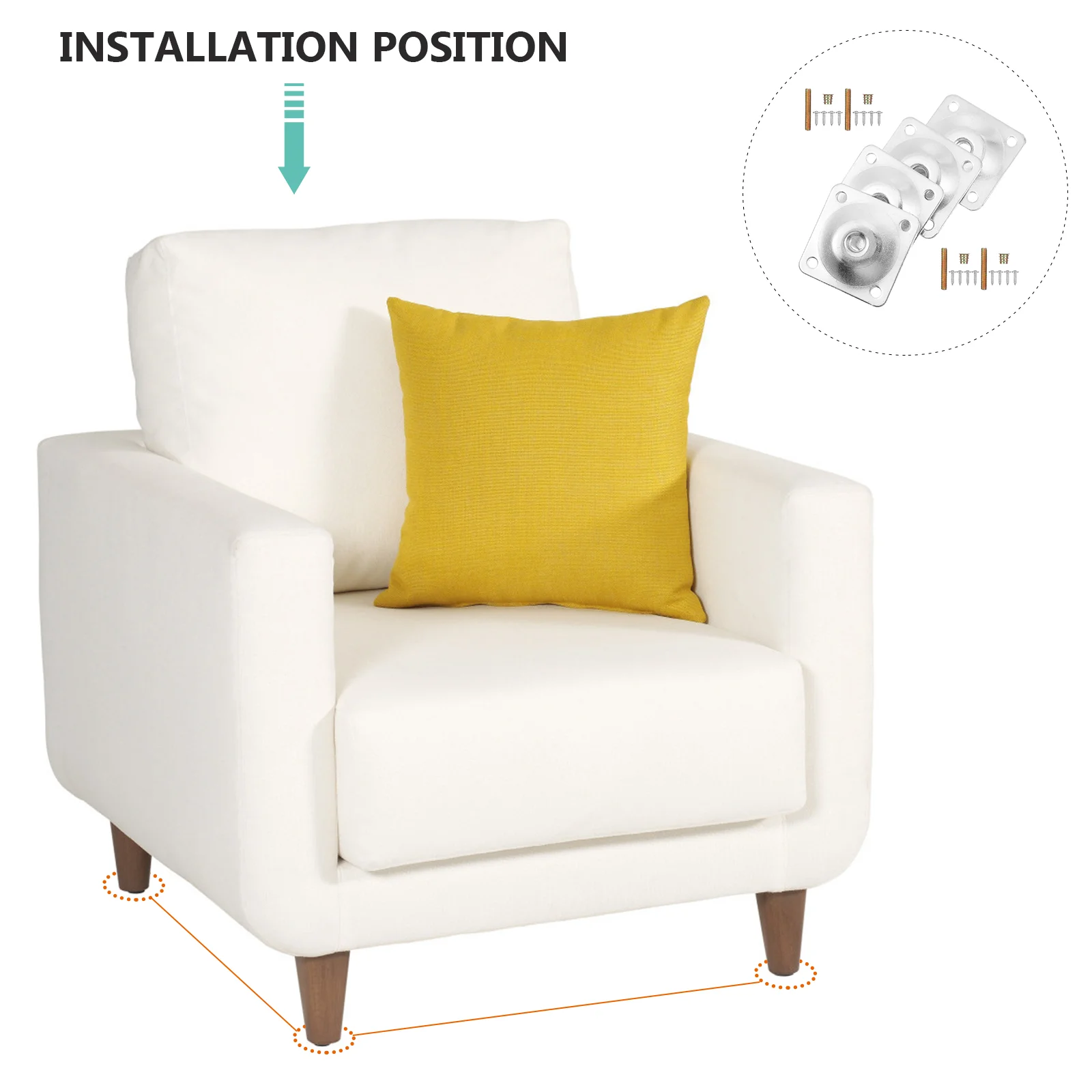 Рисунок 5 - Крепежные пластины на ножки с болтами-вешалками