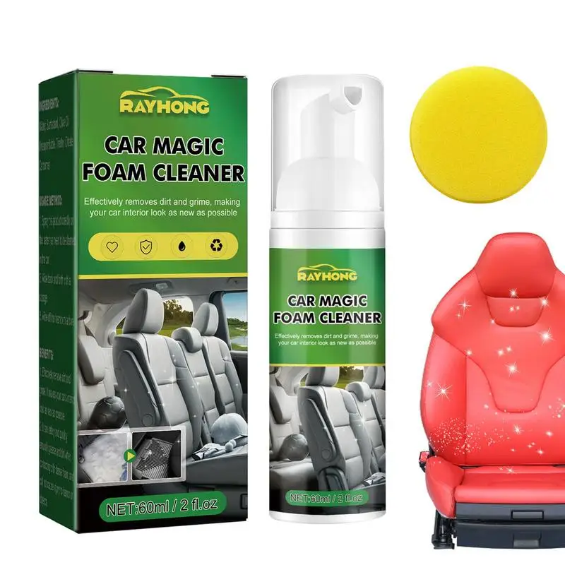 60Ml Detergente Per Sedili In Pelle Per Auto Veicolo Magic Foam Cleaner Spray Potente Kit Di Smacchiatore Per Tappezzeria Interni Casa Cucina