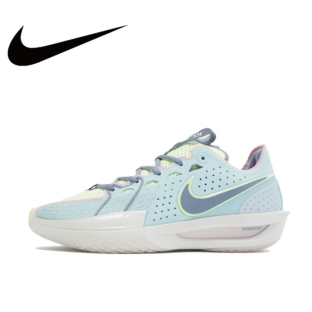 thumbnail image 1 of Zapatillas Nike Air Zoom GT Cut 3 Low para hombre Zapatillas de baloncesto ligeras con amortiguación Zapatillas con amortiguación antitorsión azul y blanco, 1 of 5