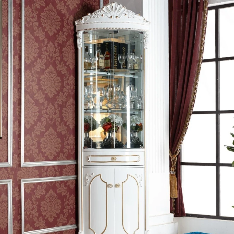 

Corner Cabinet Living Room Corner Cabinet Corner Cabinet Turn Corner Wine Cabinet Sideboard Cabinet White Solid Wood