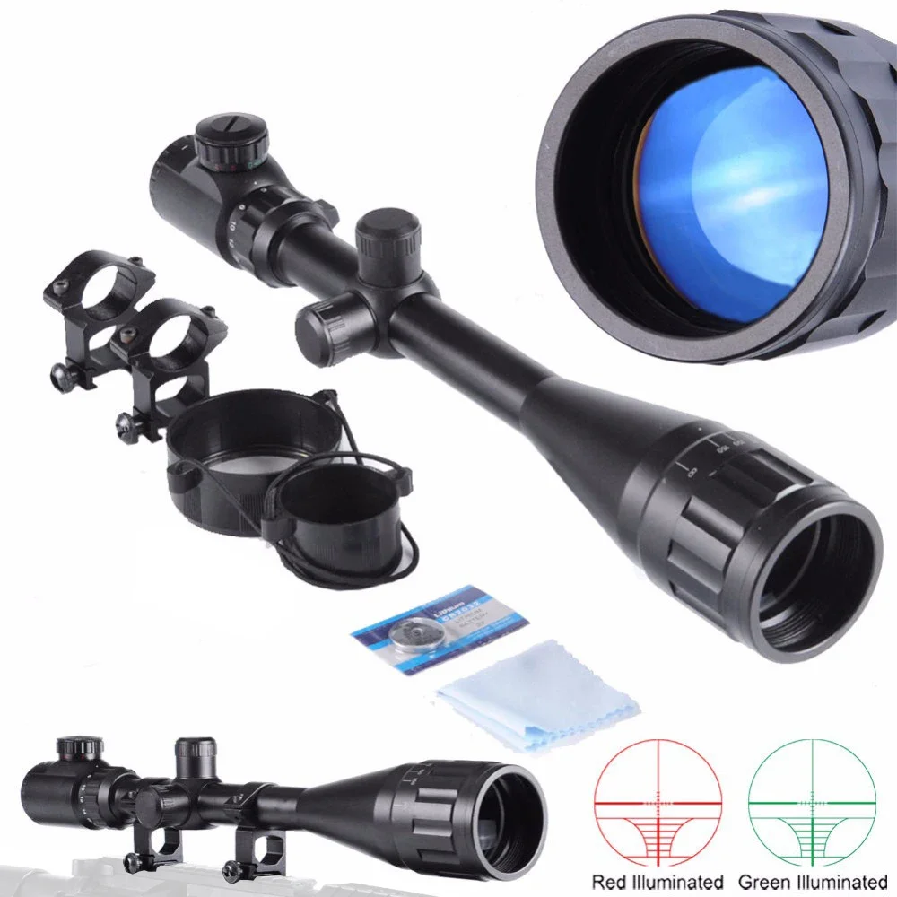 

Tactical 6-24x50 AOE Rifle Scope Green red dot light Sniper Gear Hunting Optical sight Spotting scope for rifle hunting